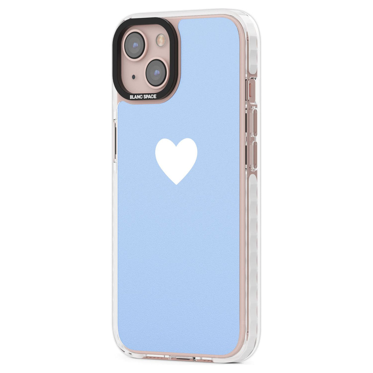 Single Heart Design: White & Baby Blue