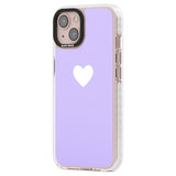 Single Heart White & Pale Purple