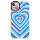 Blue Heart Illusion Phone Case iPhone 13 / Impact Case,iPhone 14 / Impact Case,iPhone 15 Plus / Impact Case,iPhone 15 / Impact Case Blanc Space