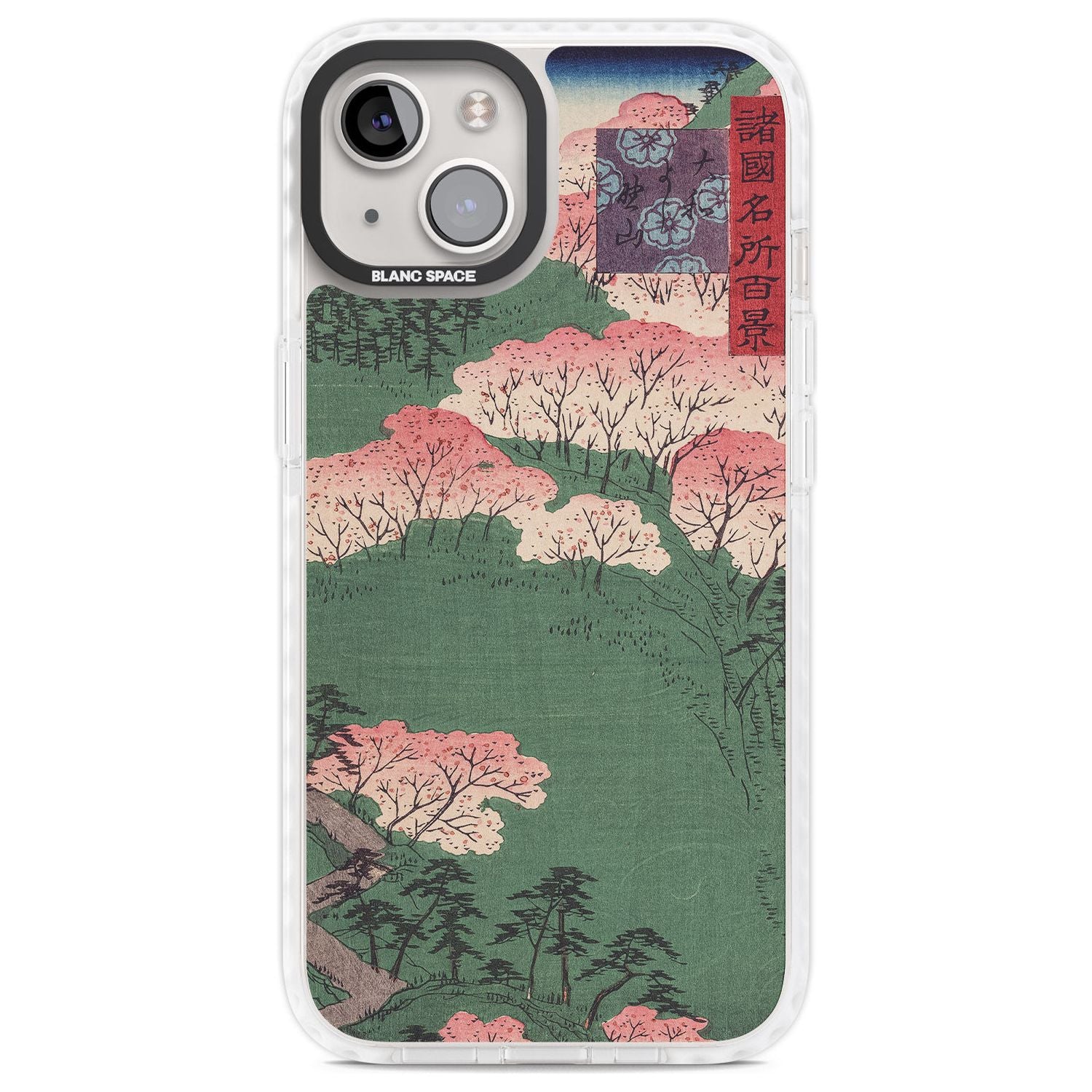 Japanese Illustration Cherry Blossom Forest Phone Case iPhone 13 / Impact Case,iPhone 14 / Impact Case,iPhone 15 / Impact Case,iPhone 15 Plus / Impact Case Blanc Space