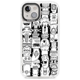 Monochrome Heads Phone Case iPhone 13 / Impact Case,iPhone 14 / Impact Case,iPhone 15 Plus / Impact Case,iPhone 15 / Impact Case Blanc Space