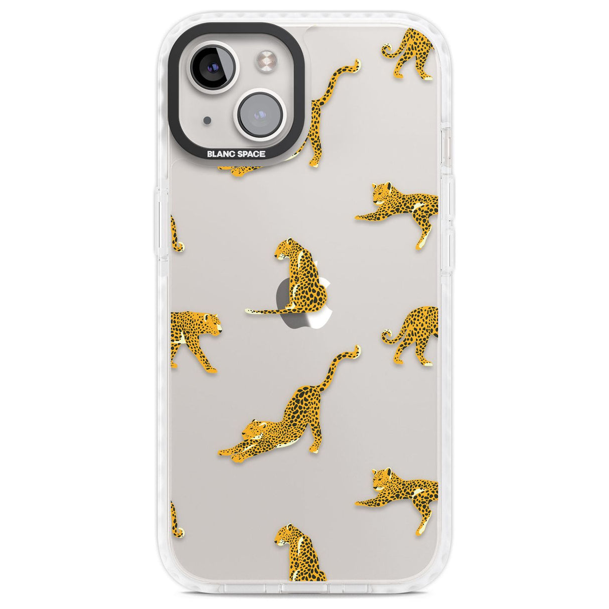 Clear Jaguar Jungle Cat Pattern Phone Case iPhone 13 / Impact Case,iPhone 14 / Impact Case,iPhone 15 Plus / Impact Case,iPhone 15 / Impact Case Blanc Space