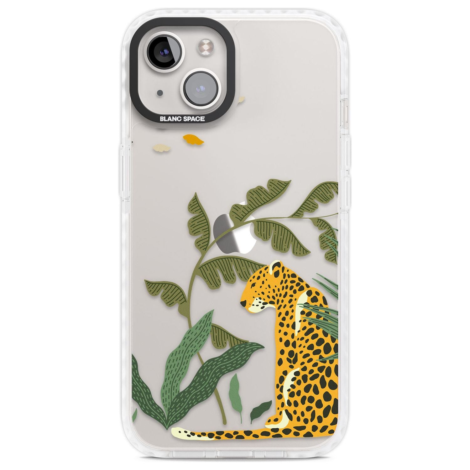 Large Jaguar Clear Jungle Cat Pattern Phone Case iPhone 13 / Impact Case,iPhone 14 / Impact Case,iPhone 15 Plus / Impact Case,iPhone 15 / Impact Case Blanc Space