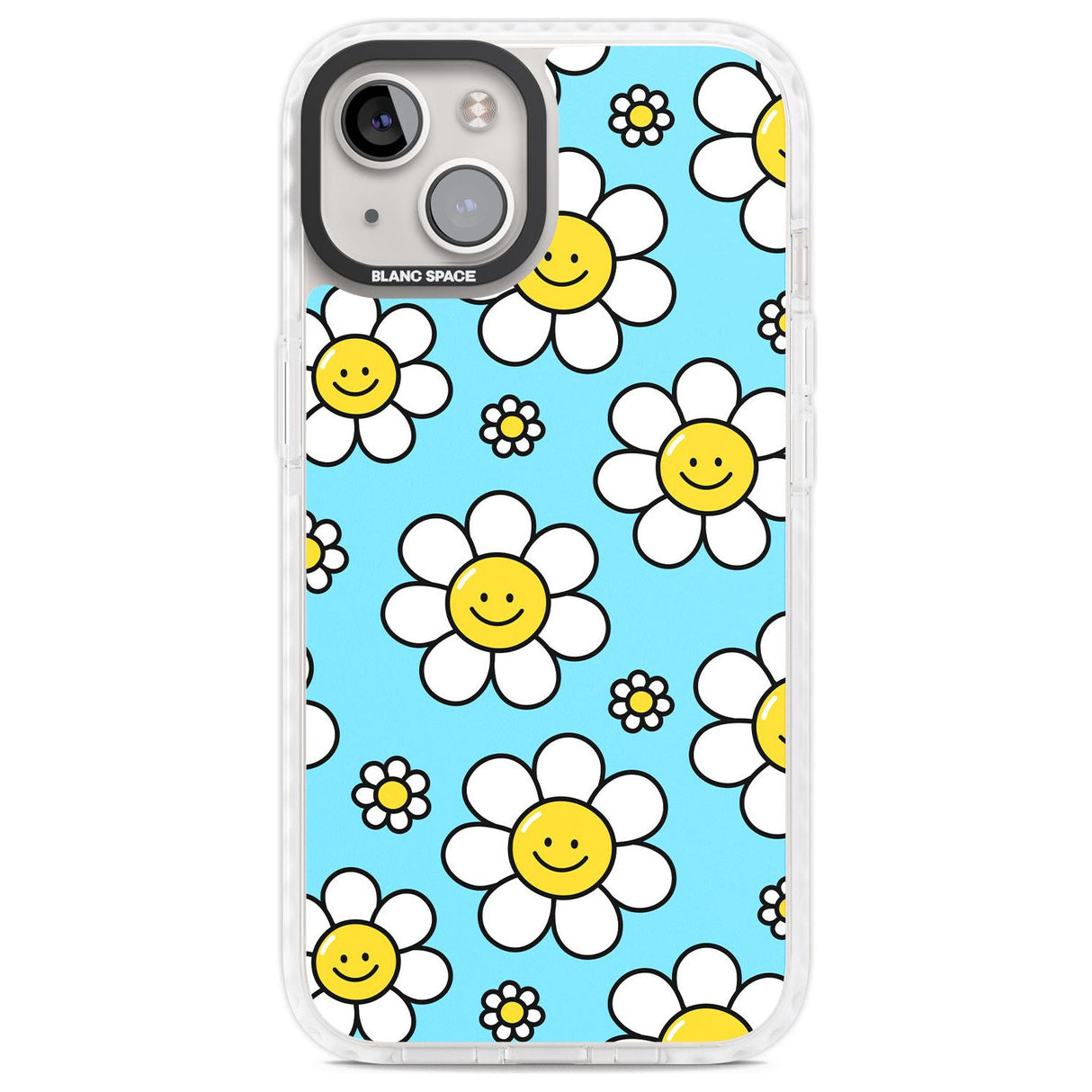 Daisy Faces Kawaii Pattern Phone Case iPhone 13 / Impact Case,iPhone 14 / Impact Case,iPhone 15 Plus / Impact Case,iPhone 15 / Impact Case Blanc Space