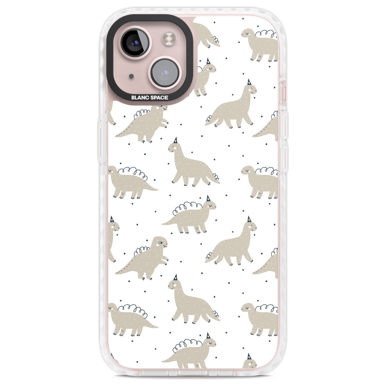Adorable Dinosaurs Pattern Phone Case iPhone 13 / Impact Case,iPhone 14 / Impact Case,iPhone 15 Plus / Impact Case,iPhone 15 / Impact Case Blanc Space