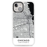 Map of Chicago, Illinois Phone Case iPhone 13 / Impact Case,iPhone 14 / Impact Case,iPhone 15 Plus / Impact Case,iPhone 15 / Impact Case Blanc Space