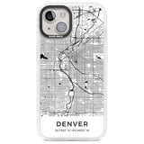 Map of Denver, Colorado Phone Case iPhone 13 / Impact Case,iPhone 14 / Impact Case,iPhone 15 Plus / Impact Case,iPhone 15 / Impact Case Blanc Space