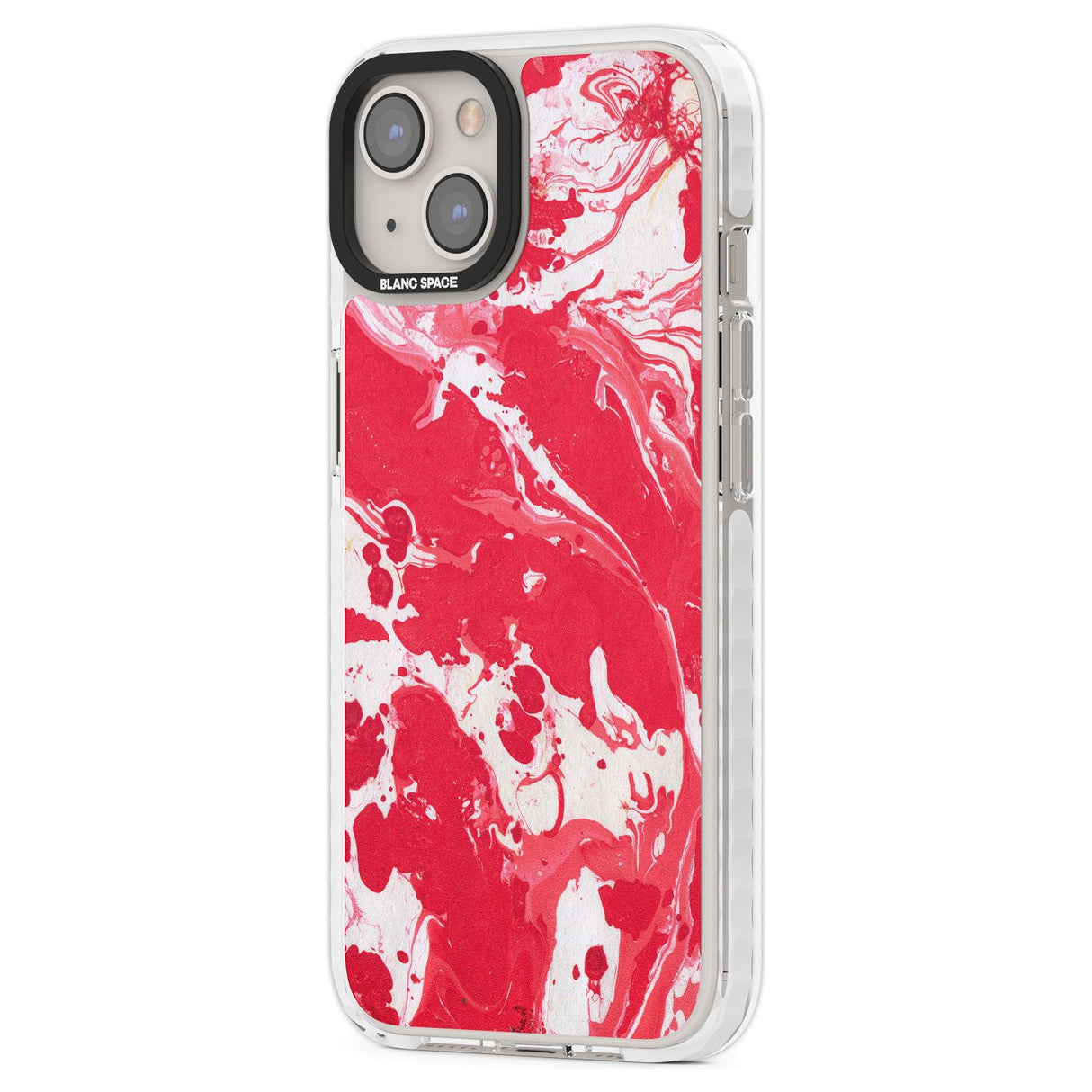 Red & White - Marbled Paper