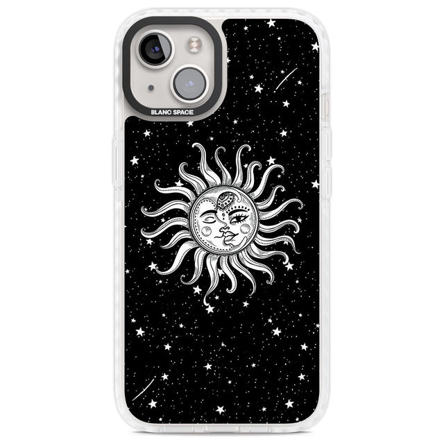 Mystic Sun Moon Phone Case iPhone 13 / Impact Case,iPhone 14 / Impact Case,iPhone 15 / Impact Case,iPhone 15 Plus / Impact Case Blanc Space