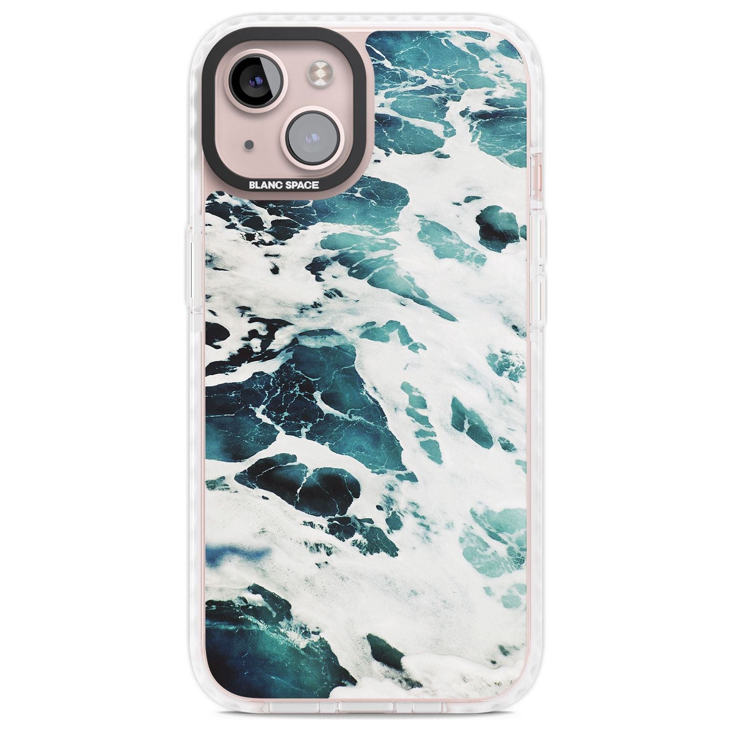 Ocean Waves Photograph Phone Case iPhone 13 / Impact Case,iPhone 14 / Impact Case,iPhone 15 Plus / Impact Case,iPhone 15 / Impact Case Blanc Space
