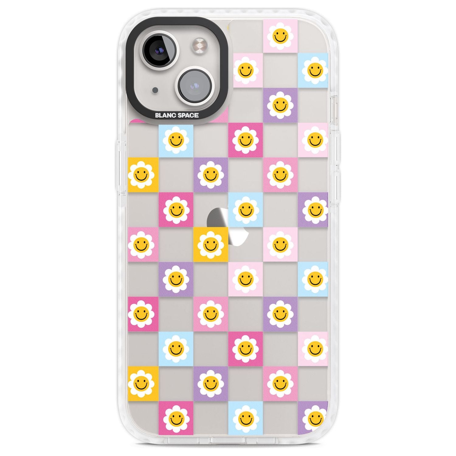 Daisy Squares Pattern Phone Case iPhone 13 / Impact Case,iPhone 14 / Impact Case,iPhone 15 Plus / Impact Case,iPhone 15 / Impact Case Blanc Space