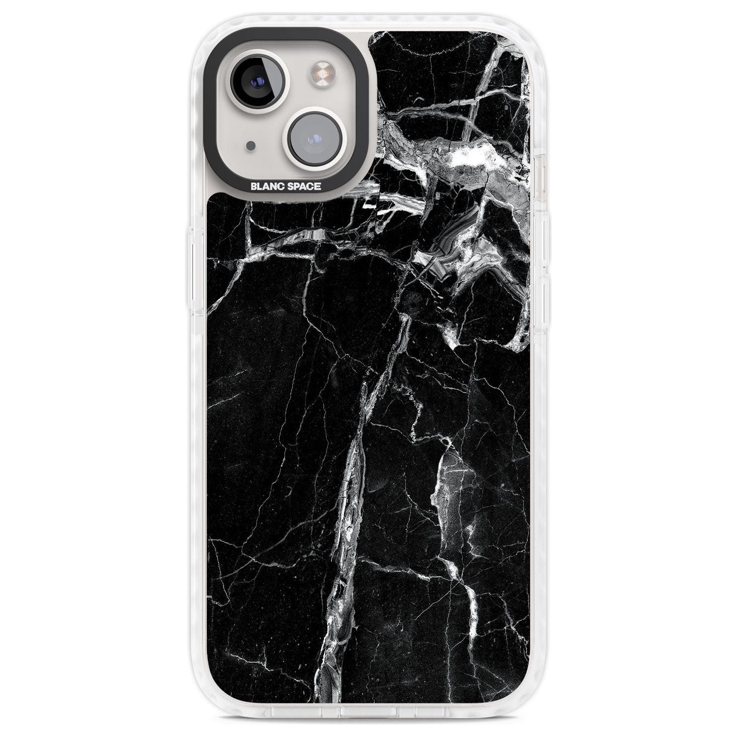 Black Onyx Marble Texture Phone Case iPhone 13 / Impact Case,iPhone 14 / Impact Case,iPhone 15 Plus / Impact Case,iPhone 15 / Impact Case Blanc Space