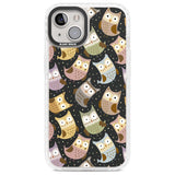 Cute Owl Pattern Phone Case iPhone 13 / Impact Case,iPhone 14 / Impact Case,iPhone 15 / Impact Case,iPhone 15 Plus / Impact Case Blanc Space