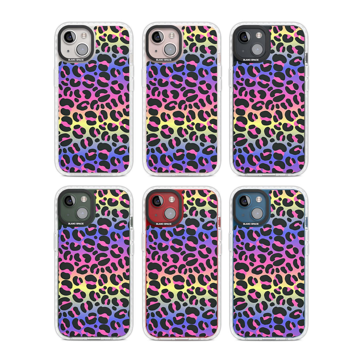 Rainbow Gradient Leopard Print