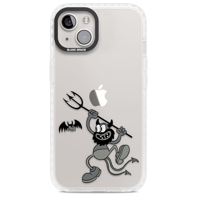 Dancing Devil Phone Case iPhone 13 / Impact Case,iPhone 14 / Impact Case,iPhone 15 Plus / Impact Case,iPhone 15 / Impact Case Blanc Space