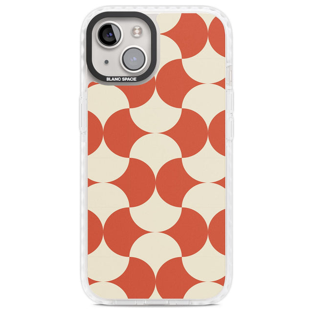 Abstract Retro Shapes: Psychedelic Pattern Phone Case iPhone 13 / Impact Case,iPhone 14 / Impact Case,iPhone 15 Plus / Impact Case,iPhone 15 / Impact Case Blanc Space