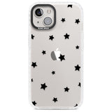 Black Stars Pattern Phone Case iPhone 13 / Impact Case,iPhone 14 / Impact Case,iPhone 15 Plus / Impact Case,iPhone 15 / Impact Case Blanc Space