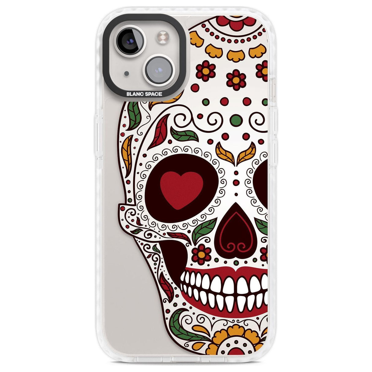 Autumn Sugar Skull Phone Case iPhone 13 / Impact Case,iPhone 14 / Impact Case,iPhone 15 Plus / Impact Case,iPhone 15 / Impact Case Blanc Space