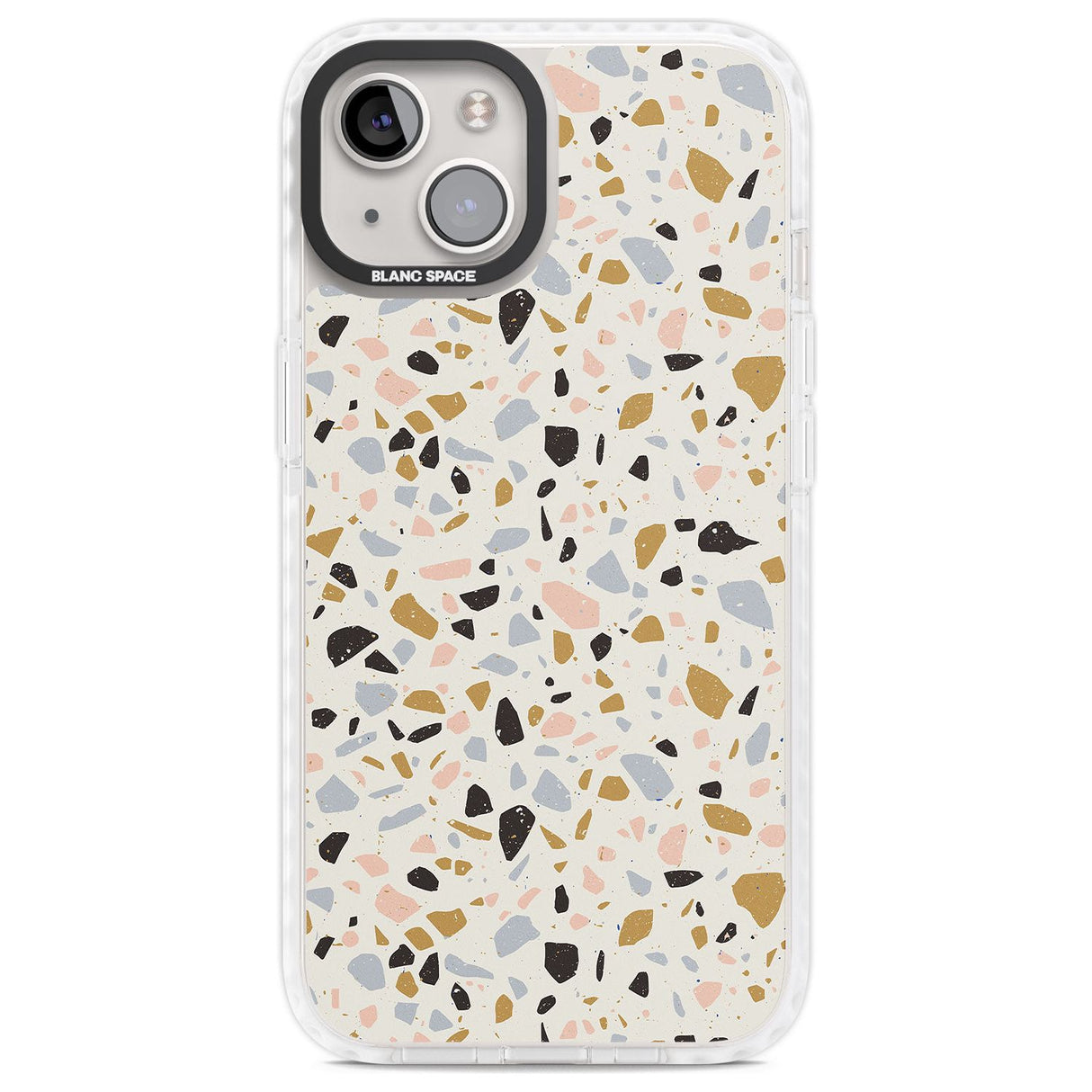 Pale Pink, Blue, & Mocha Terrazzo Pattern Phone Case iPhone 13 / Impact Case,iPhone 14 / Impact Case,iPhone 15 / Impact Case,iPhone 15 Plus / Impact Case Blanc Space