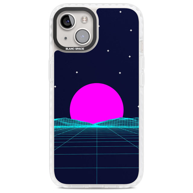 Miami Sunset Vaporwave Phone Case iPhone 13 / Impact Case,iPhone 14 / Impact Case,iPhone 15 Plus / Impact Case,iPhone 15 / Impact Case Blanc Space