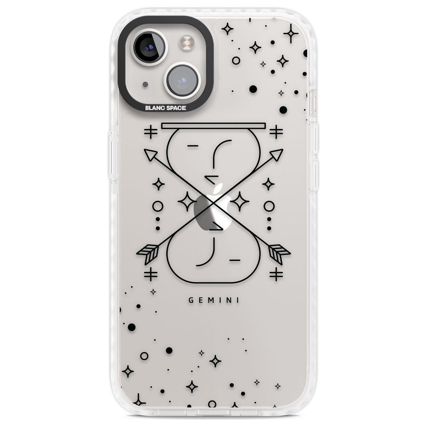 Gemini Emblem - Transparent Design Phone Case iPhone 13 / Impact Case,iPhone 14 / Impact Case,iPhone 15 Plus / Impact Case,iPhone 15 / Impact Case Blanc Space