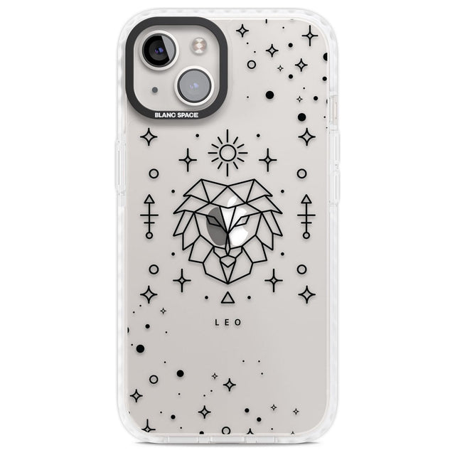 Leo Emblem - Transparent Design Phone Case iPhone 13 / Impact Case,iPhone 14 / Impact Case,iPhone 15 Plus / Impact Case,iPhone 15 / Impact Case Blanc Space