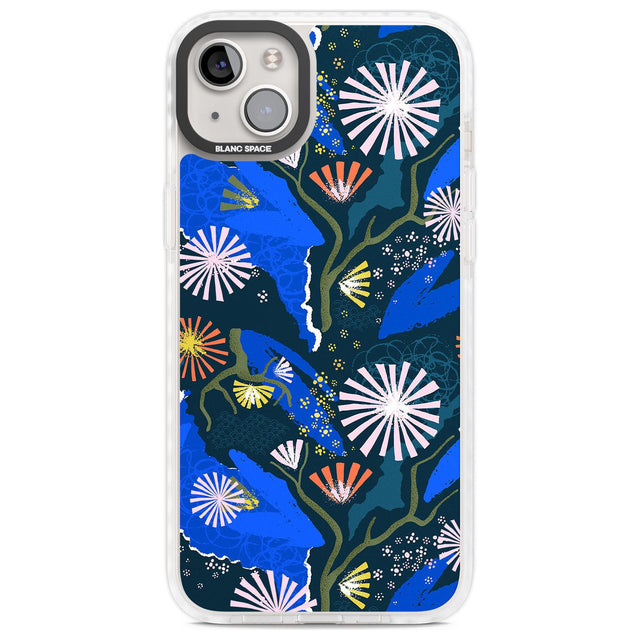 Dark Botanicals Abstract Pattern Phone Case iPhone 14 Plus / Impact Case Blanc Space
