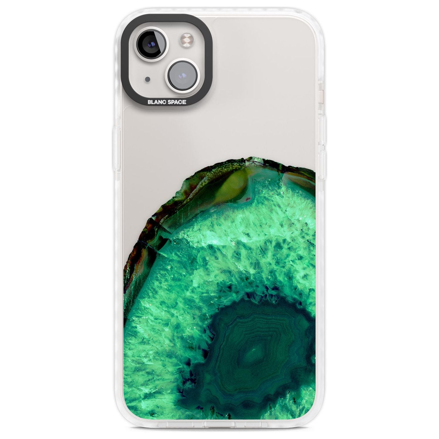 Emerald Green Gemstone Crystal Clear Design Phone Case iPhone 14 Plus / Impact Case Blanc Space