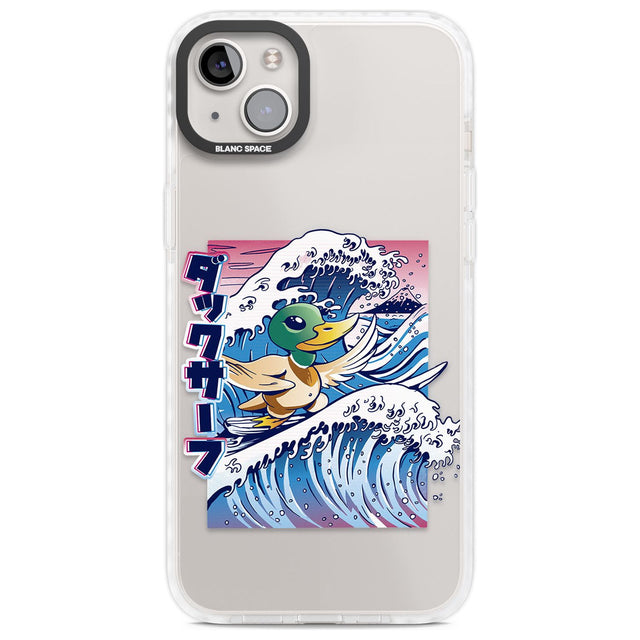 Duck Surf Phone Case iPhone 14 Plus / Impact Case Blanc Space