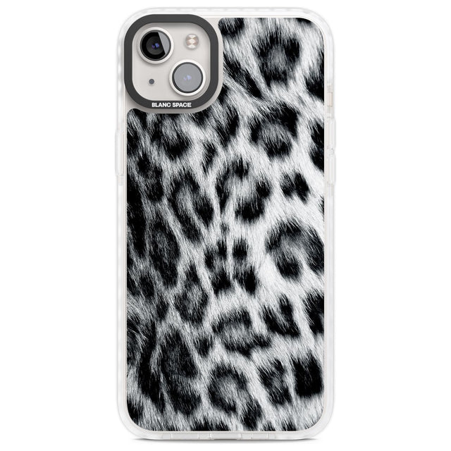 Animal Fur Pattern - Snow Leopard Phone Case iPhone 14 Plus / Impact Case Blanc Space
