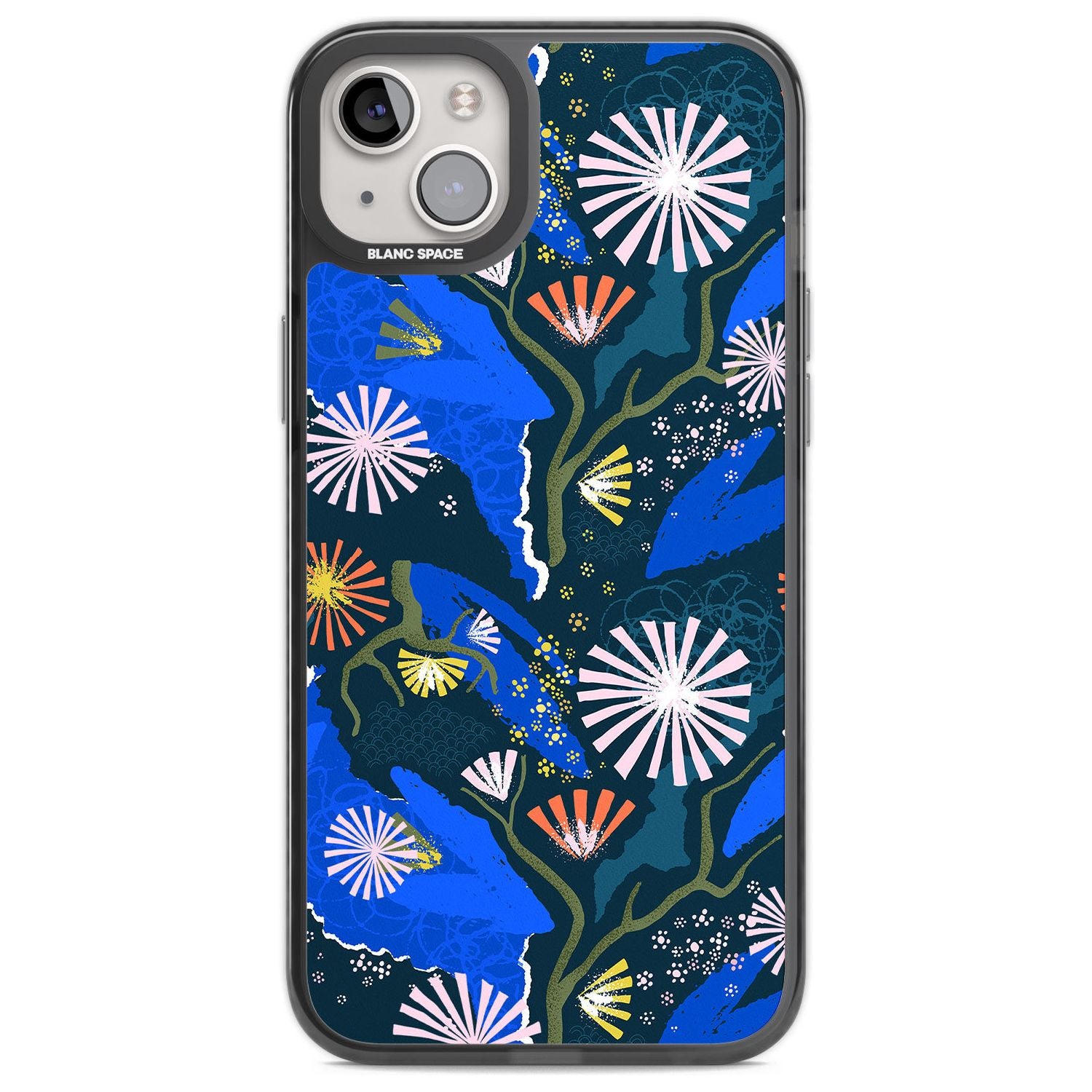 Dark Botanicals Abstract Pattern Phone Case iPhone 14 Plus / Black Impact Case Blanc Space