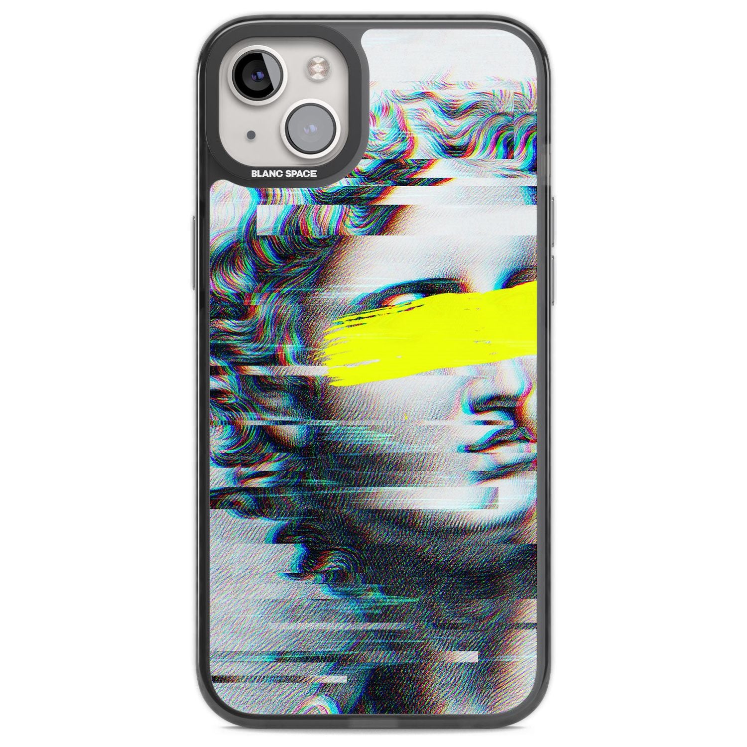 GLITCHED FRAGMENT Phone Case iPhone 14 Plus / Black Impact Case Blanc Space