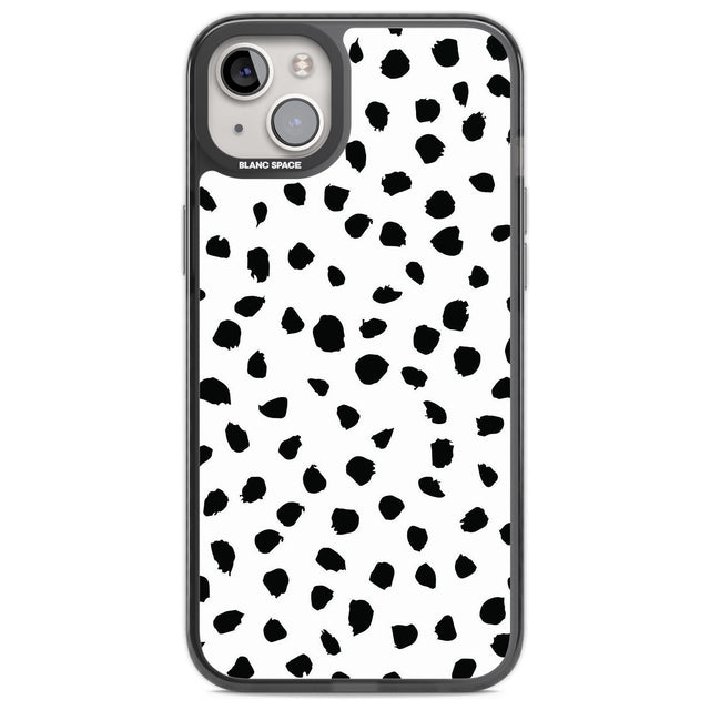 Dalmatian Print Phone Case iPhone 14 Plus / Black Impact Case Blanc Space