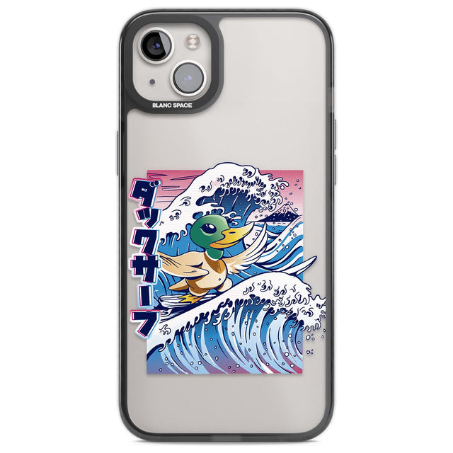 Duck Surf Phone Case iPhone 14 Plus / Black Impact Case Blanc Space
