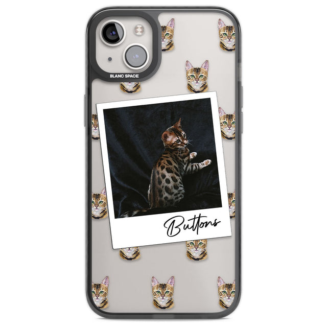Personalised Bengal Cat Photo Custom Phone Case iPhone 14 Plus / Black Impact Case Blanc Space