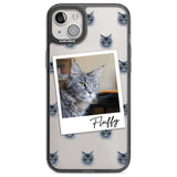 Personalised Maine Coon Photo Custom Phone Case iPhone 14 Plus / Black Impact Case Blanc Space