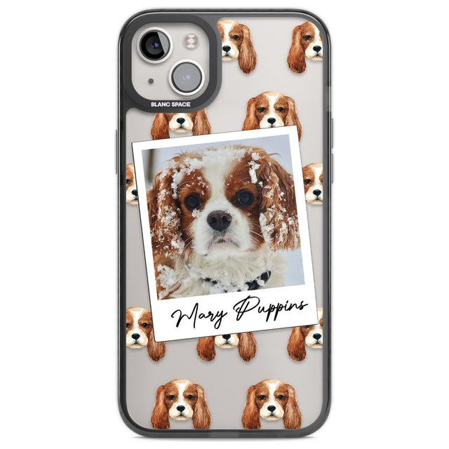 Personalised Cavalier King Charles - Dog Photo Custom Phone Case iPhone 14 Plus / Black Impact Case Blanc Space