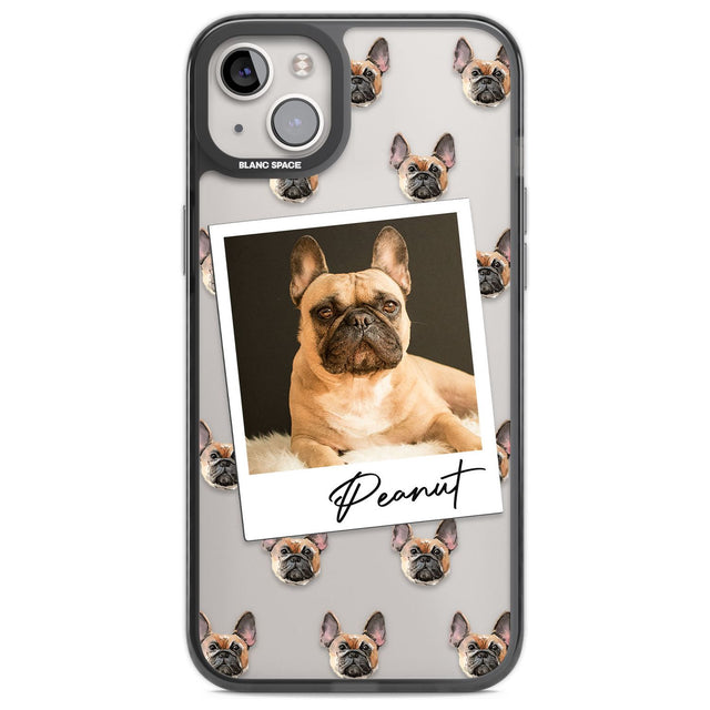 Personalised French Bulldog, Tan - Dog Photo Custom Phone Case iPhone 14 Plus / Black Impact Case Blanc Space