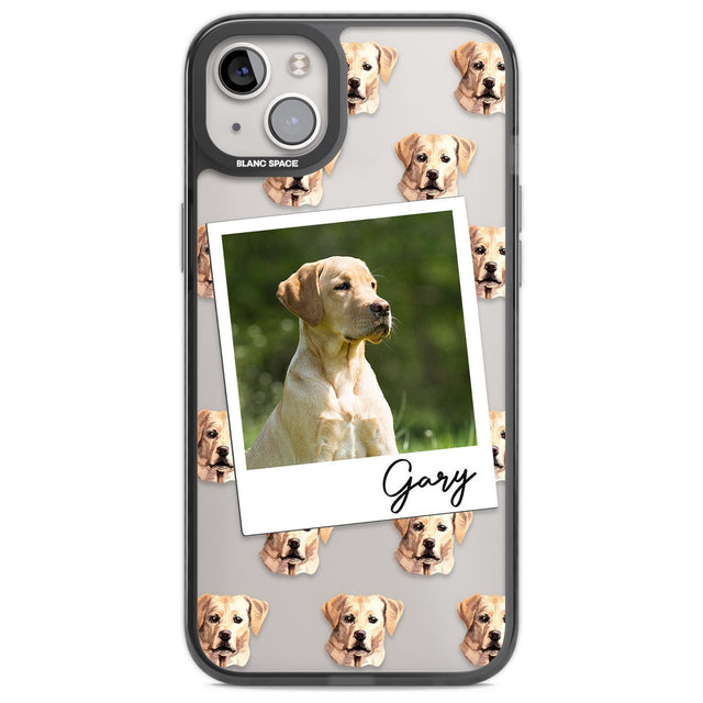 Personalised Labrador, Tan - Dog Photo Custom Phone Case iPhone 14 Plus / Black Impact Case Blanc Space