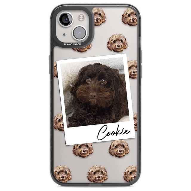 Personalised Cockapoo, Brown - Dog Photo Custom Phone Case iPhone 14 Plus / Black Impact Case Blanc Space