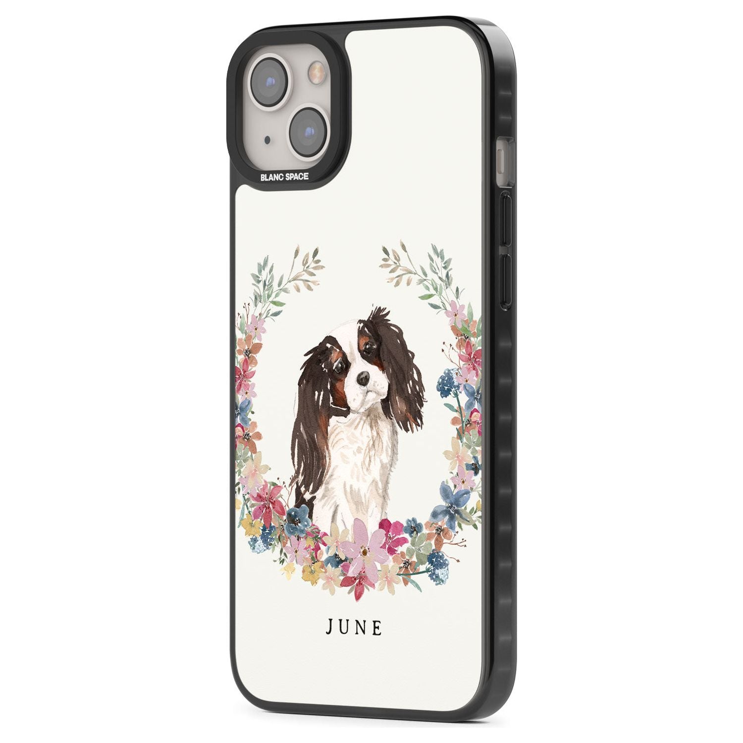 Personalised Tri Coloured King Charles Watercolour Dog Portrait
