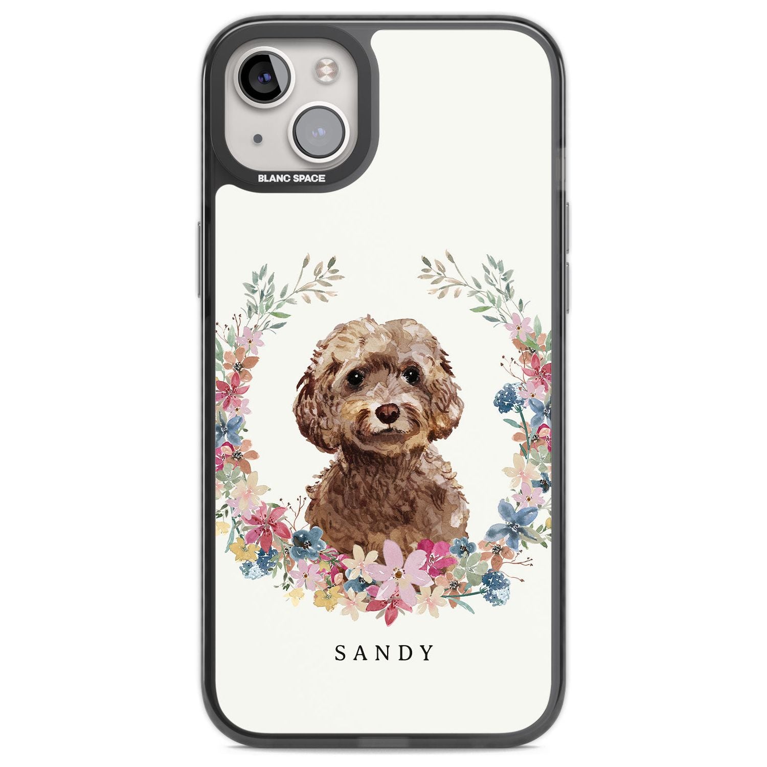 Personalised Brown Cockapoo - Watercolour Dog Portrait