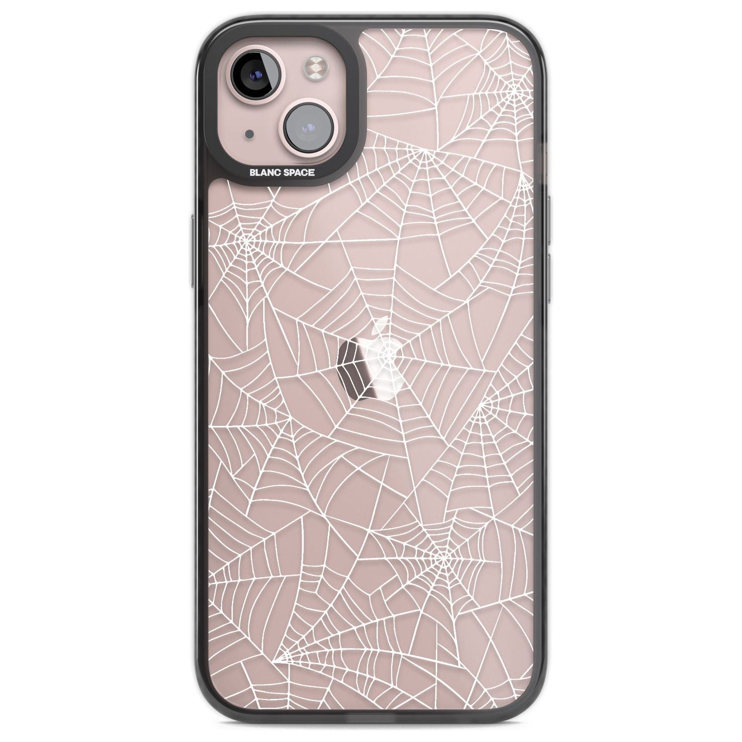 Personalised Spider Web Pattern Custom Phone Case iPhone 14 Plus / Black Impact Case Blanc Space