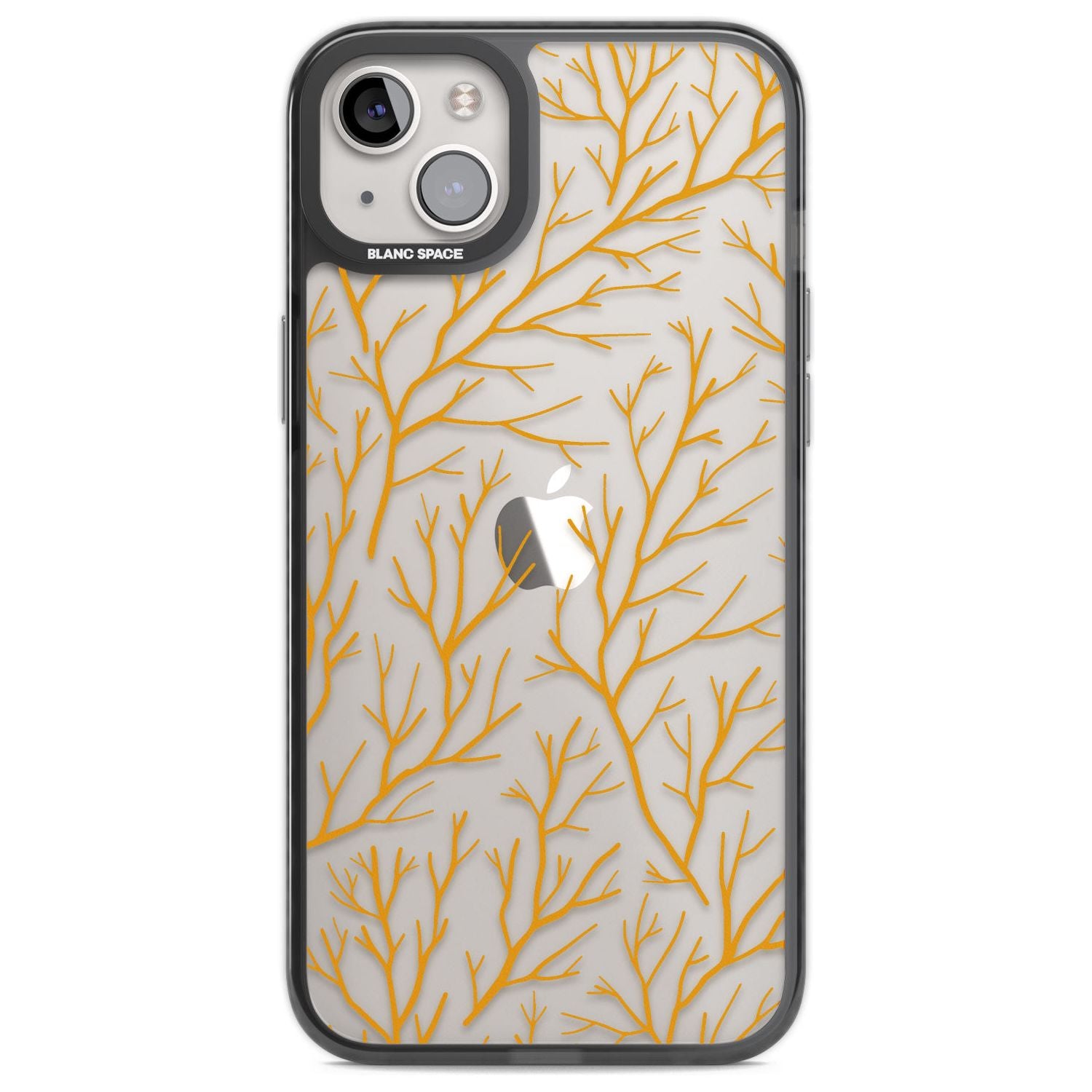 Personalised Bramble Branches Pattern Custom Phone Case iPhone 14 Plus / Black Impact Case Blanc Space