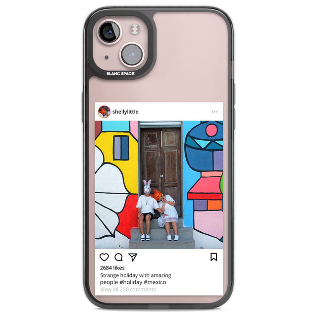 Personalised Instagram Custom Phone Case iPhone 14 Plus / Black Impact Case Blanc Space