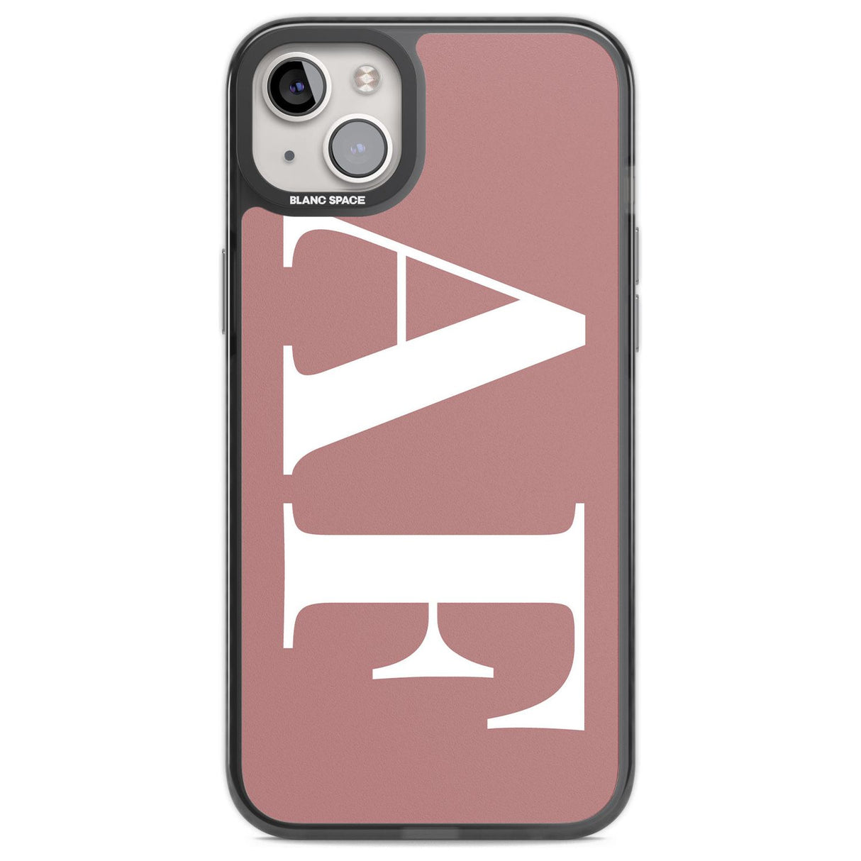 Personalised White & Rose Personalised Custom Phone Case iPhone 14 Plus / Black Impact Case Blanc Space