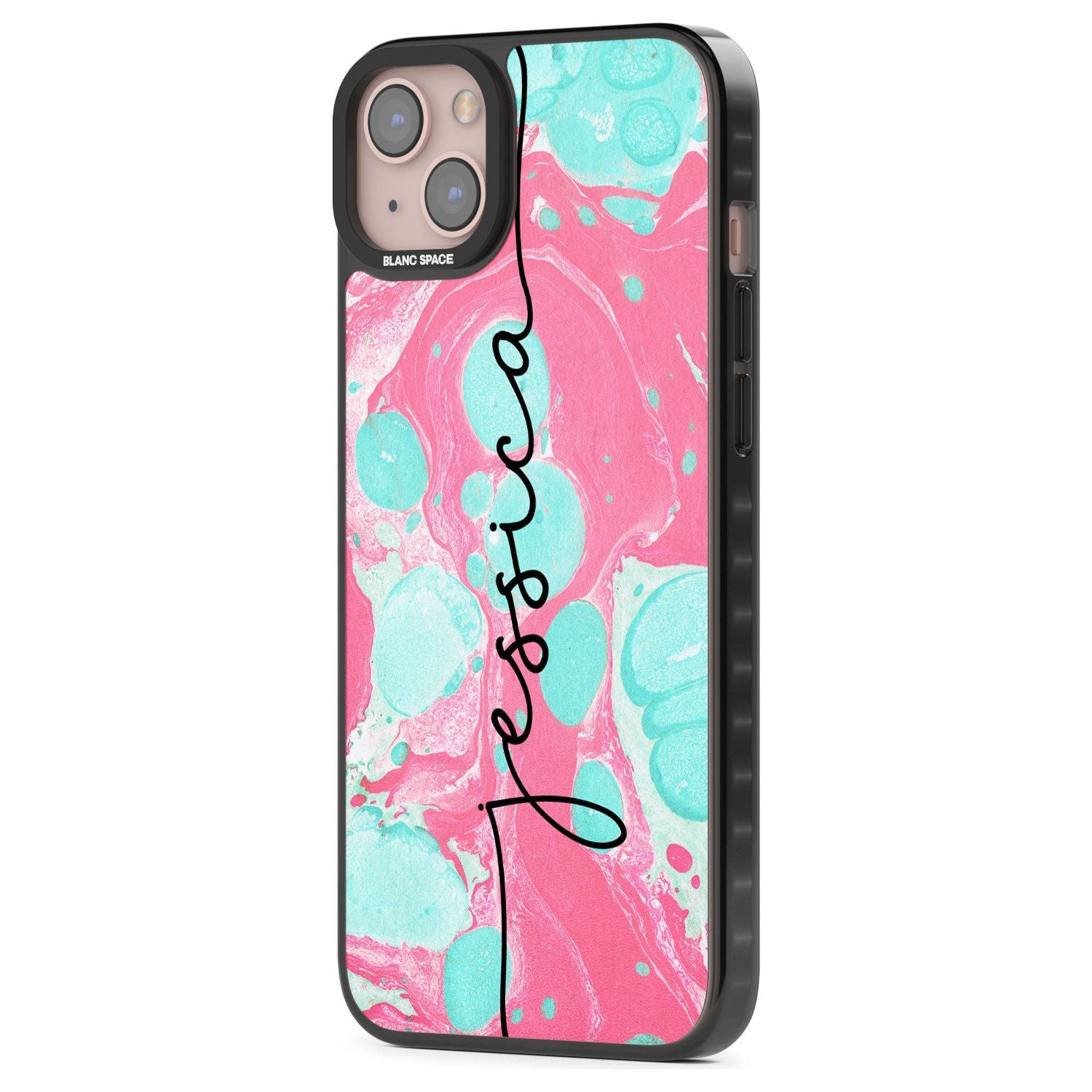 Personalised Turquoise & Pink - Marbled