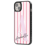 Personalised Pink Stripes & Large Monogram Custom Phone Case iPhone 15 Pro Max / Black Impact Case,iPhone 15 Plus / Black Impact Case,iPhone 15 Pro / Black Impact Case,iPhone 15 / Black Impact Case,iPhone 15 Pro Max / Impact Case,iPhone 15 Plus / Impact Case,iPhone 15 Pro / Impact Case,iPhone 15 / Impact Case,iPhone 15 Pro Max / Magsafe Black Impact Case,iPhone 15 Plus / Magsafe Black Impact Case,iPhone 15 Pro / Magsafe Black Impact Case,iPhone 15 / Magsafe Black Impact Case,iPhone 14 Pro Max / Black Impact