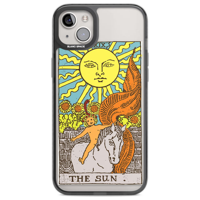 Personalised The Sun Tarot Card - Colour Custom Phone Case iPhone 14 Plus / Black Impact Case Blanc Space