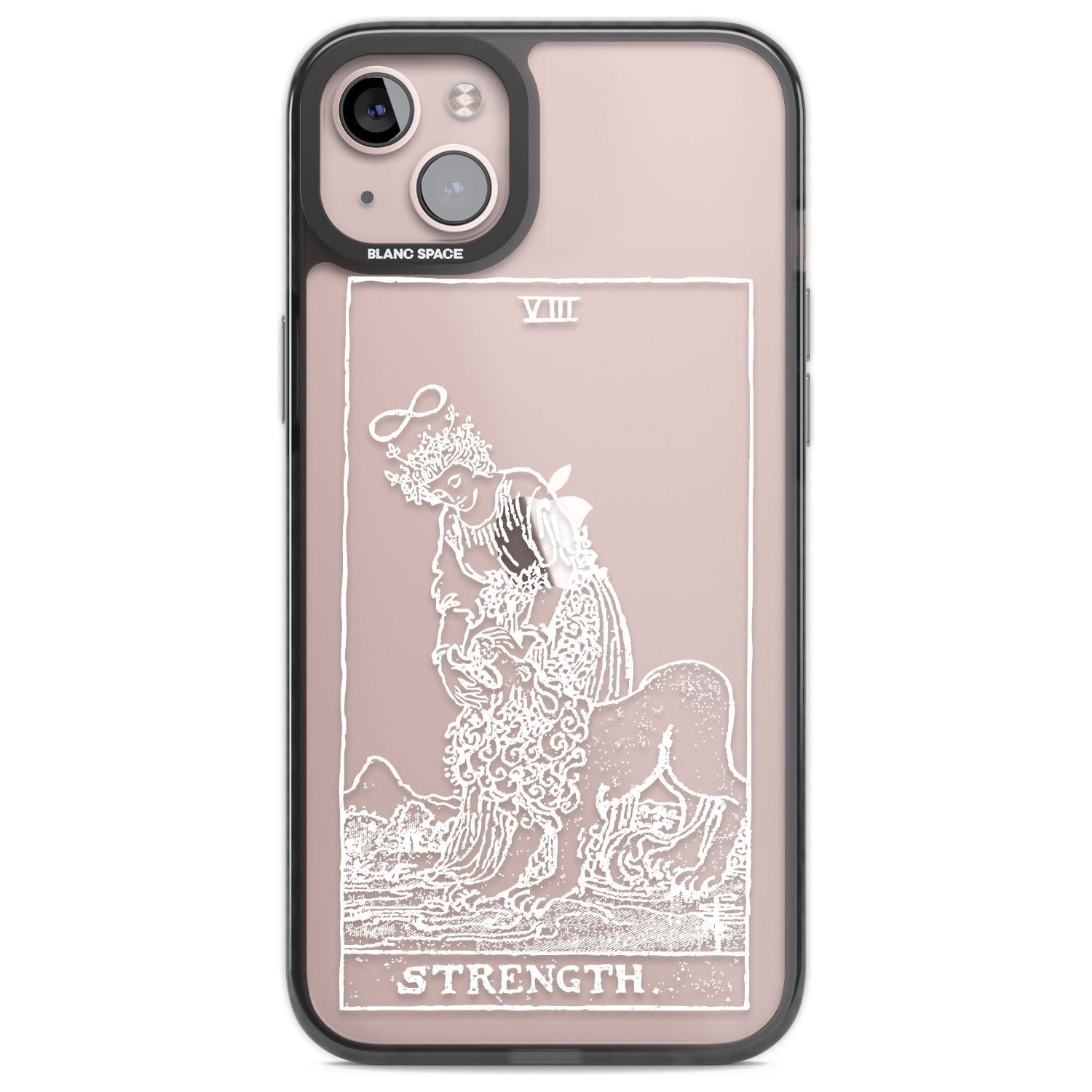 Personalised Strength Tarot Card - White Transparent